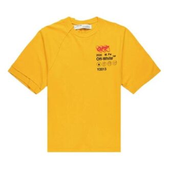 FW19 Industrial Y013 Szorty męskie z krótkim rękawem, żółte