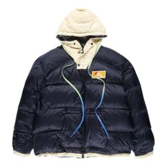 FW19 Kurtka puchowa z zamkiem Scaffolding Arrow dla mężczyzn, niebieska