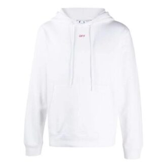 FW20 Bluza z kapturem i nadrukiem strzałek dla mężczyzn, biała