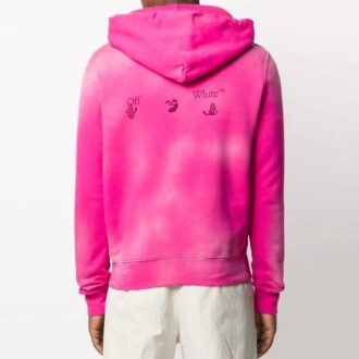 FW20 Bluza z kapturem z logo Bleach w kolorze brzoskwiniowo-różowym