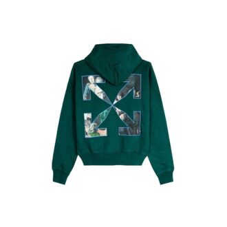 FW20 Caravaggio Luźny sweter z kapturem dla mężczyzn, zielony