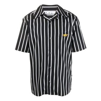 Fw20 Koszula w paski w kroju bowlingowym w szortach