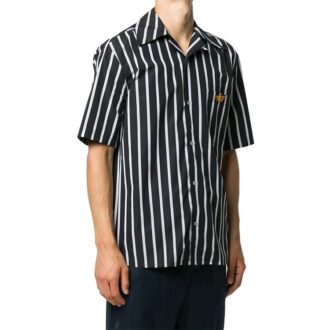 Fw20 Koszula w paski w kroju bowlingowym w szortach