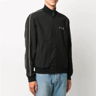 FW20 Kurtka sportowa z aplikacją Męska Czarna