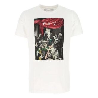 FW20 Męska biała bluza z nadrukiem Caravaggio