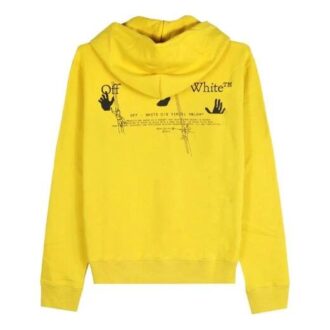 FW20 Męska bluza z kapturem i nadrukiem logo Workers, żółta