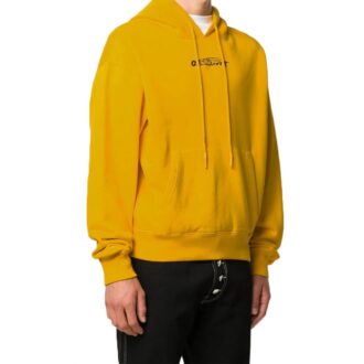 FW20 Męski sweter z kapturem z nadrukiem Workers, żółty