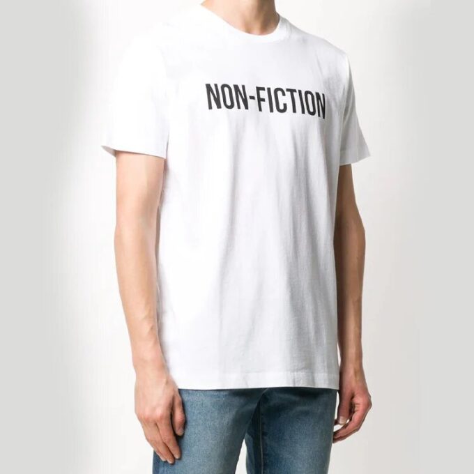 FW20 Non-Fiction z nadrukiem, męska, biała