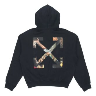 FW20 Painting Arrow Bluza z kapturem męska Czarna