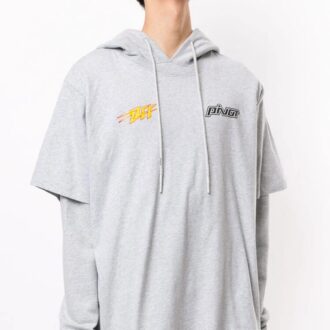 FW20 Pivo Flash Logo Applique Bluza z kapturem Męska Szara
