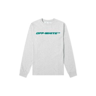 FW20 Ręcznie malowany nadruk z logo, sweter męski, szary