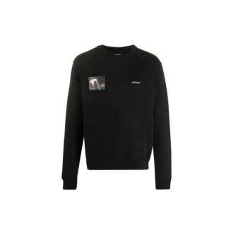 FW20 Sweter męski Caravaggio z nadrukiem anioła, czarny