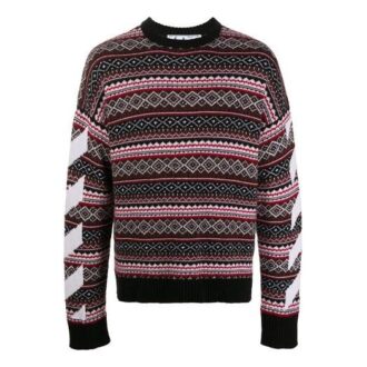 FW20 Sweter męski w wzór Arrows, wielokolorowy