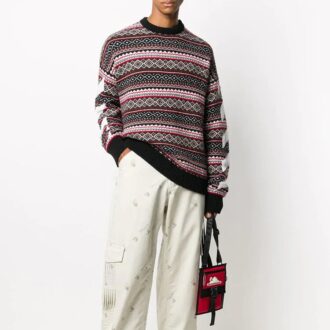 FW20 Sweter męski w wzór Arrows, wielokolorowy