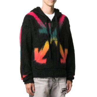FW20 Sweter z kapturem Arrows Vein Męski Czarny
