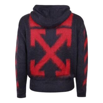 FW20 Sweter z nadrukiem strzałek dla mężczyzn, czarny