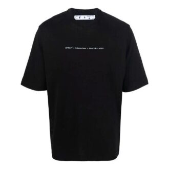 FW21 Koszulka z okrągłym dekoltem i krótkimi szortami, wersja slim fit, z logo, czarna