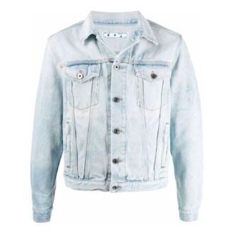 FW21 Kurtka Denim z nadrukiem strzałek, wersja niebieska