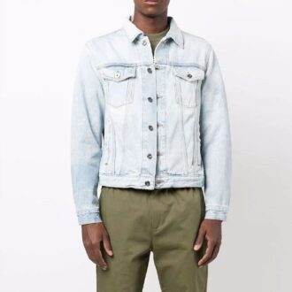 FW21 Kurtka Denim z nadrukiem strzałek, wersja niebieska