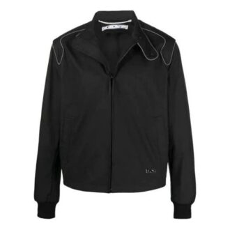 FW21 Kurtka typu aviator z logo, wersja czarna