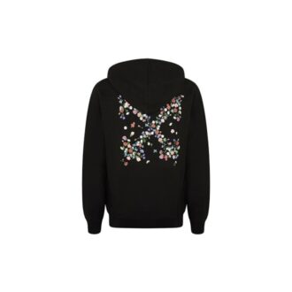 FW21 Kwiat z literami, wersja standardowa, unisex, czarna