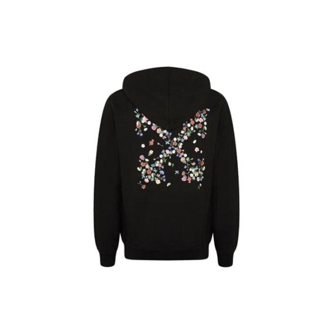 FW21 Kwiat z literami, wersja standardowa, unisex, czarna