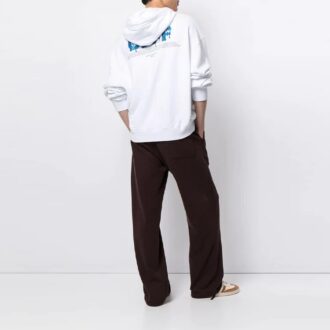 FW21 Nadruk z logo, długie rękawy, luźny krój, biała