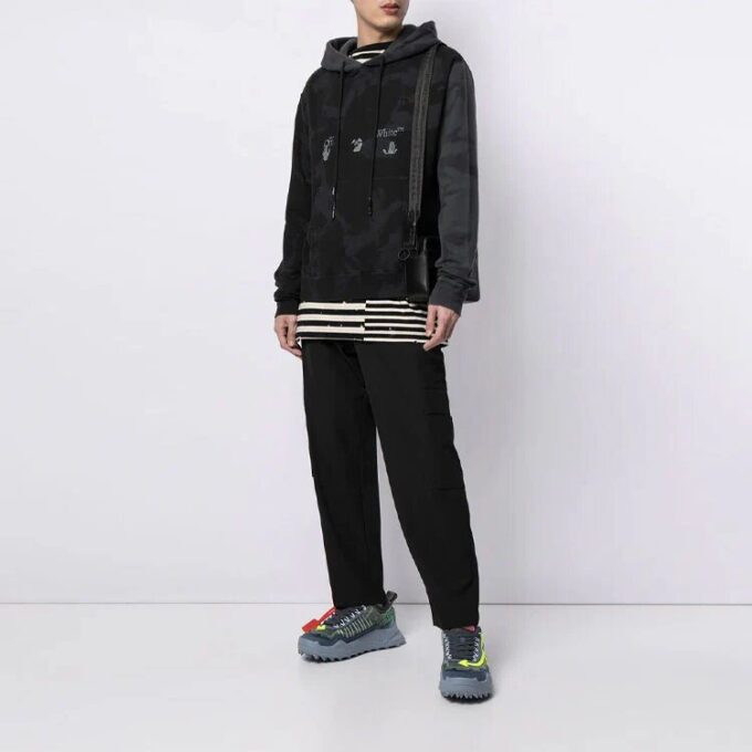FW21 Tie Dye Alphabet Pattern Version Czarny