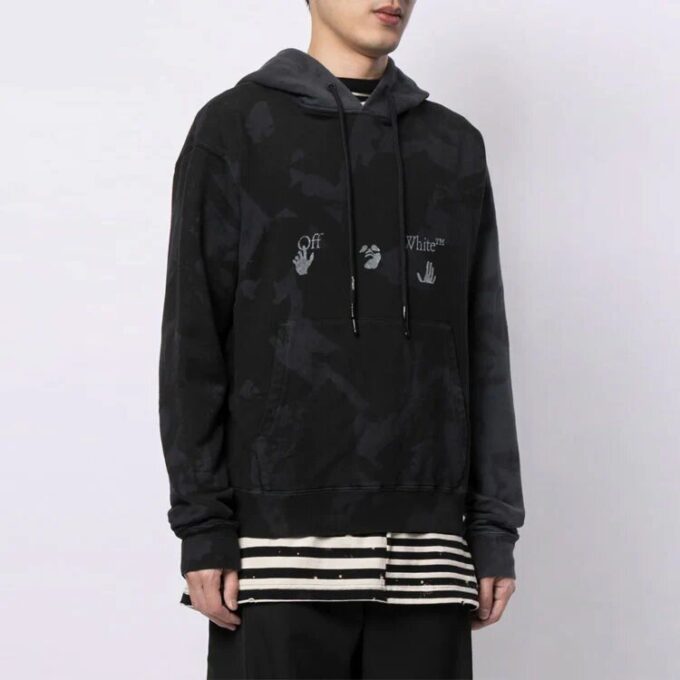 FW21 Tie Dye Alphabet Pattern Version Czarny