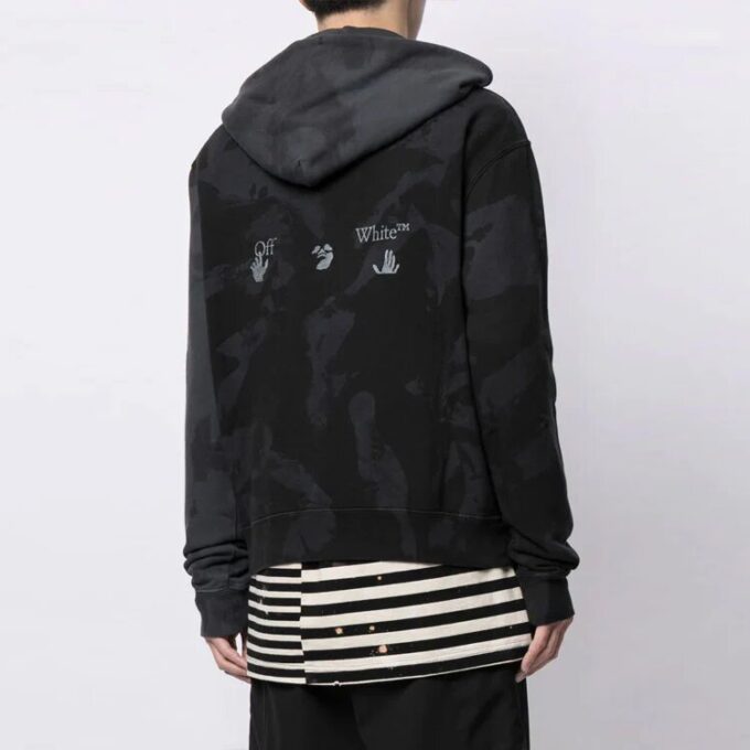 FW21 Tie Dye Alphabet Pattern Version Czarny