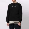 FW21 z nadrukiem logo, luźny krój, czarna