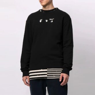 FW21 z nadrukiem logo, luźny krój, czarna