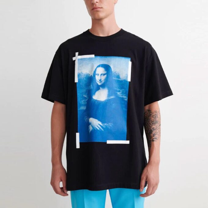 Koszulka z krótkim rękawem Monalisa „Czarna” w wersji na szorty