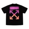 Koszulka z krótkim rękawem SS21 Pink Gradient Marker Arrow dla mężczyzn, czarna