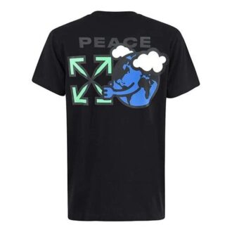Męskie SS21 Peace Worldwide Cotton Czarne