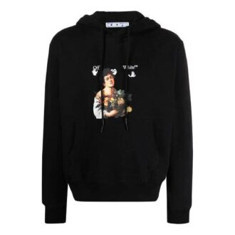 Męskie szorty SS21 Caravaggio Boy Print Oversized Czarne