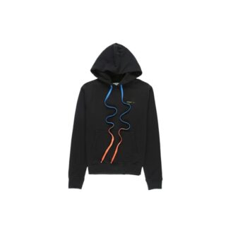 Off-White Męska bluza z kapturem z akrylu Slim Multi-Color Arrow Printing Black