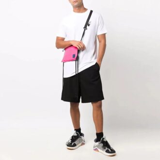 Off-White Męska koszulka w szortach w kolorze białym z nadrukiem Caravaggio Arrow