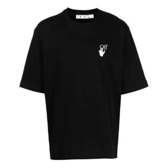 Off-White męska koszulka z krótkim rękawem i drobnym wzorem