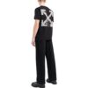 Off-White Męska koszulka z krótkim rękawem i okrągłym dekoltem z nadrukiem logo FW22, czarna