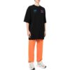 Off-White Męska koszulka z krótkim rękawem i okrągłym dekoltem z nadrukiem logo, kolekcja SS22, kolor czarny