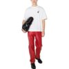 Off-White Męska koszulka z krótkim rękawem i okrągłym dekoltem z nadrukiem logo w wzór strzałek Caravaggio, kolekcja SS22, kolor biały