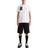 Off-White Męska koszulka z krótkim rękawem i okrągłym dekoltem z nadrukiem na plecach, kolekcja SS22, biała