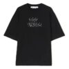 Off-White Męska koszulka z krótkim rękawem i okrągłym dekoltem z nadrukiem strzałek, luźny krój, czarna, kolekcja SS22