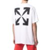Off-White Męska koszulka z krótkim rękawem i okrągłym dekoltem, z nadrukiem strzałki Mona Lisa, biała