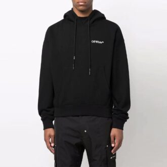 Off-White Męskie SS22 Nadruk z logo Czarne