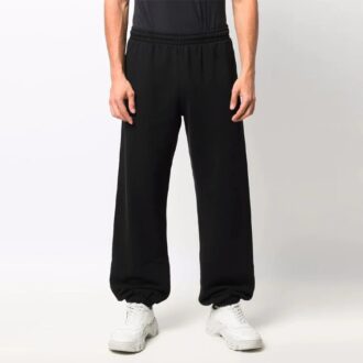 Off-White Męskie SS22 Spodnie sportowe/spodnie/joggery w Diagonalne paski, czarne
