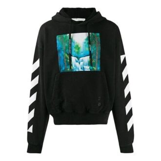 Off-White Męskie wzorzyste czarne