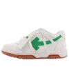 Out Of Office Skórzane Sneakersy „White Bright Green Rrick Red”