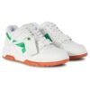 Out Of Office Skórzane Sneakersy „White Bright Green Rrick Red”